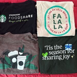 Starbucks Barista T-Shirts - Set of 4 - Sizes S and M